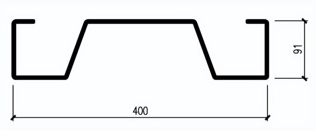 专用压型钢板断面尺寸图