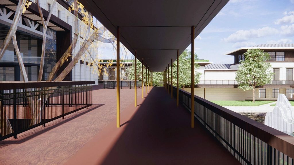 应用场景示意：纯净的廊下空间