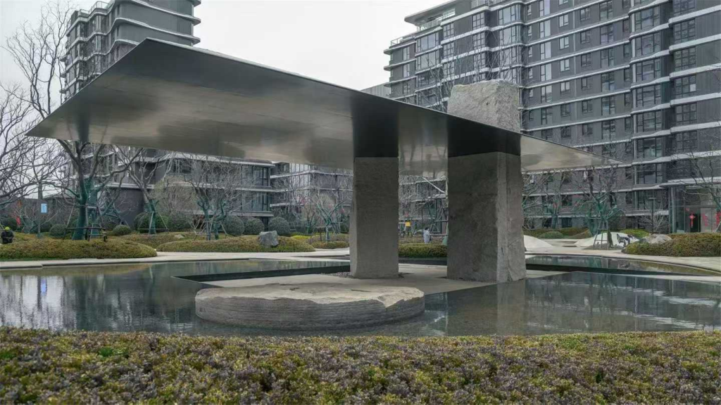 18m×9m板桁架打造金石之亭超薄屋面