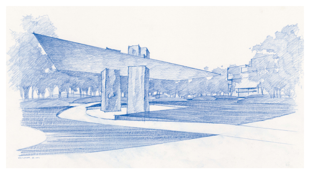 金石之亭手绘草图©金沙地产